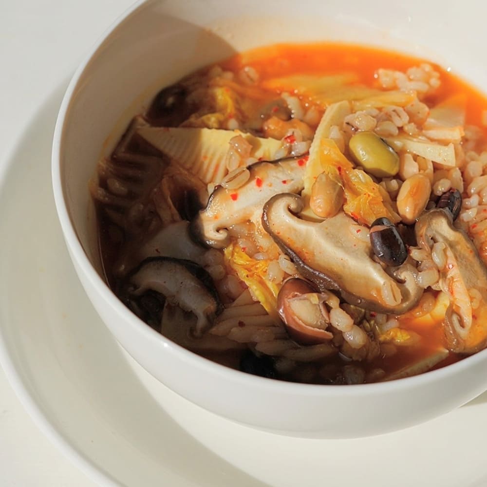 簡単2ステップの韓国風雑炊
